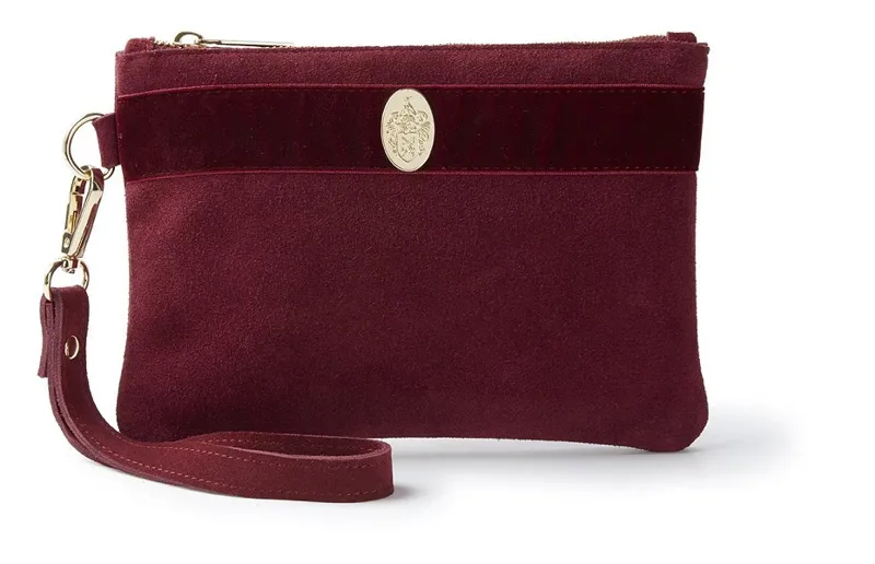 Hicks and Brown Chelsworth Clutch Bag in Maroon